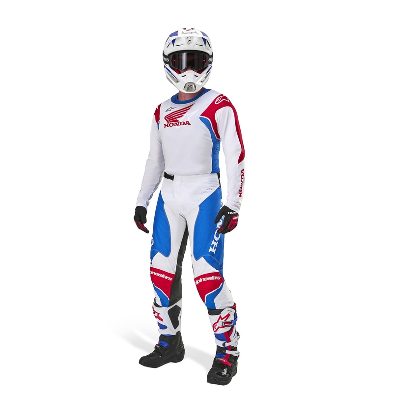 Alpinestars Racer Iconic Honda kollekció motocross mez fehér-kék-piros-fekete