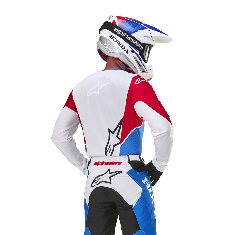 Alpinestars Racer Iconic Honda kollekció motocross mez fehér-kék-piros-fekete