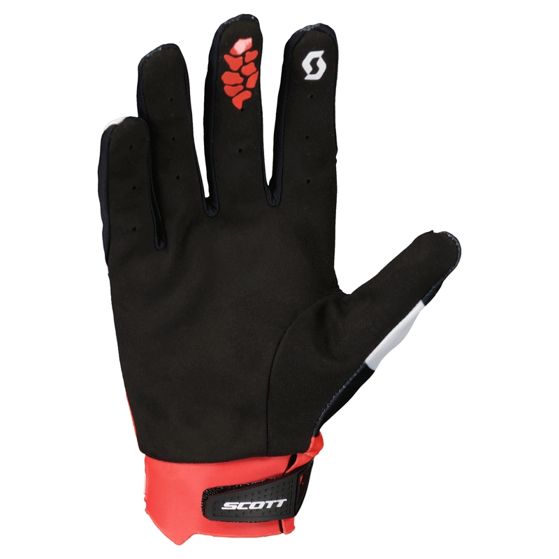 SCOTT EVO RACE motokrossz kesztyű fehér-piros