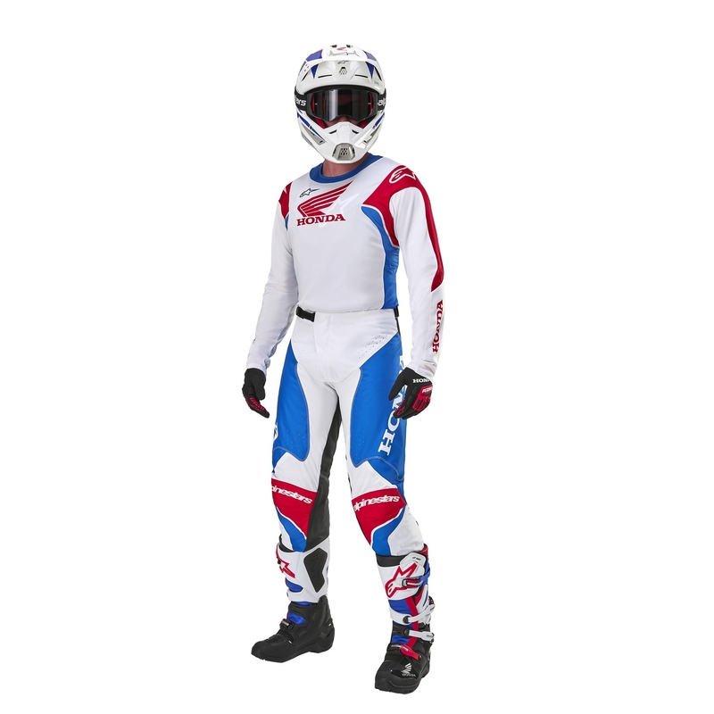 Alpinestars Racer Iconic Honda kollekció motocross nadrág fehér-kék-piros-fekete