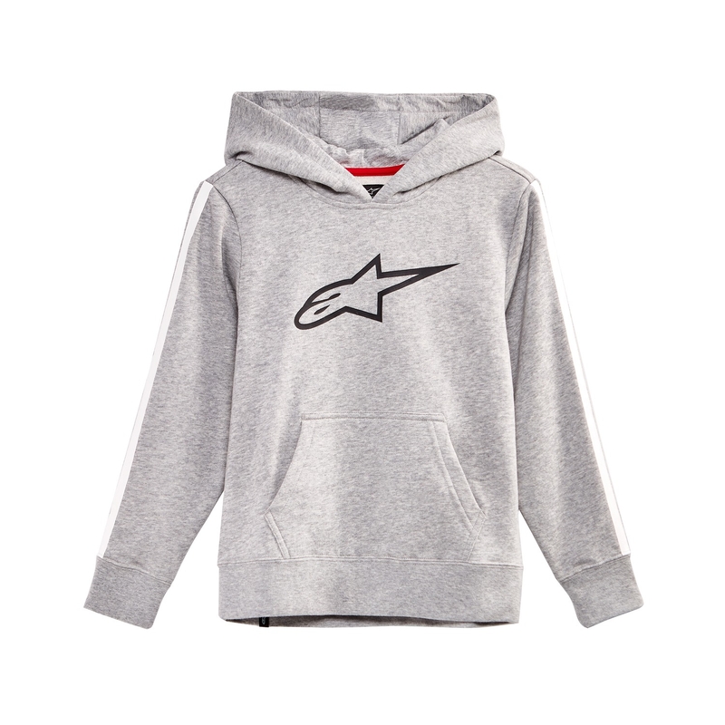 Alpinestars Kids Racey Hoodie gyerek kapucnis pulóver szürke-piros