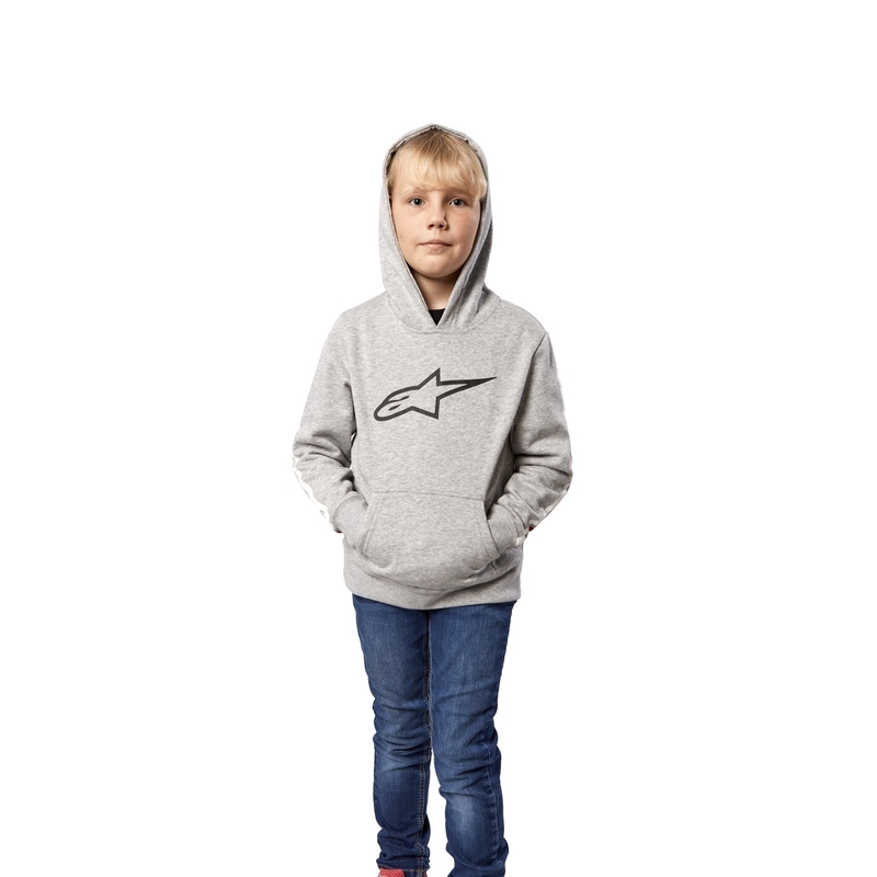 Alpinestars Kids Racey Hoodie gyerek kapucnis pulóver szürke-piros