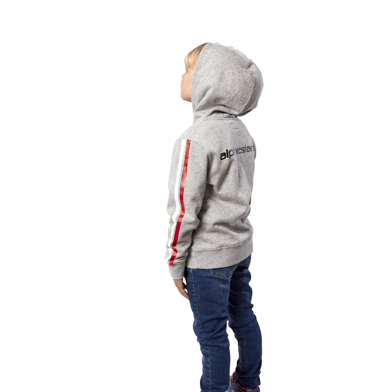 Alpinestars Kids Racey Hoodie gyerek kapucnis pulóver szürke-piros