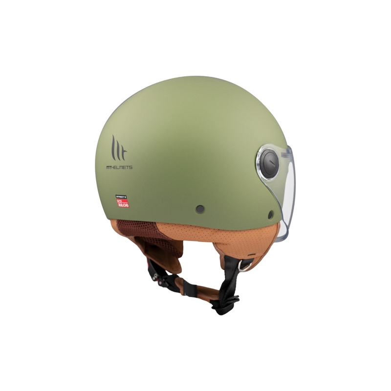 MT Street S nyitott bukósisak matt zöld