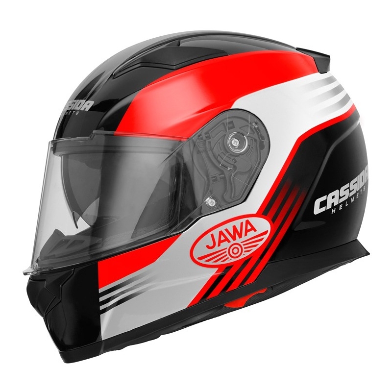 Sisak motorkerékpárhoz Cassida Apex Jawa - piros-fekete-szürke