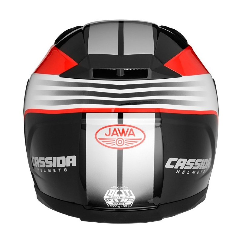 Sisak motorkerékpárhoz Cassida Apex Jawa - piros-fekete-szürke