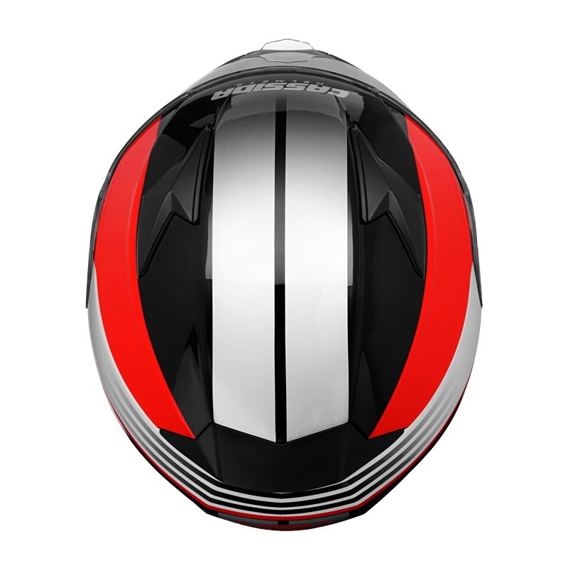 Sisak motorkerékpárhoz Cassida Apex Jawa - piros-fekete-szürke