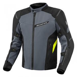 Shima Rush Vent 2.0 motoros kabát fekete-szürke-fluo sárga