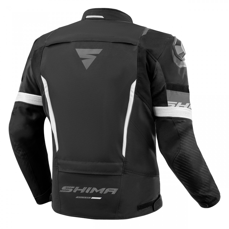 Shima Solid 2.0 motoros kabát fekete-fehér