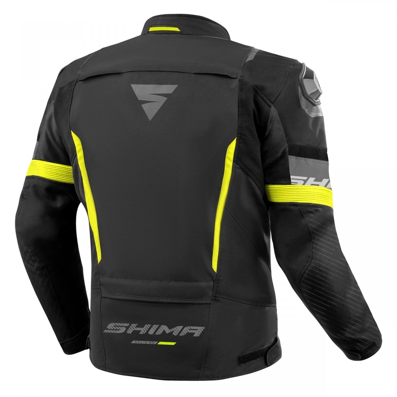 Shima Solid 2.0 motoros kabát fekete-fluo sárga