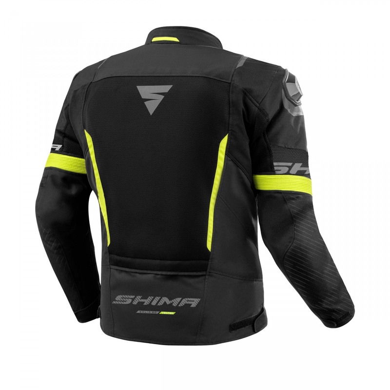 Shima Solid 2.0 Vent motoros kabát fekete-fluo sárga