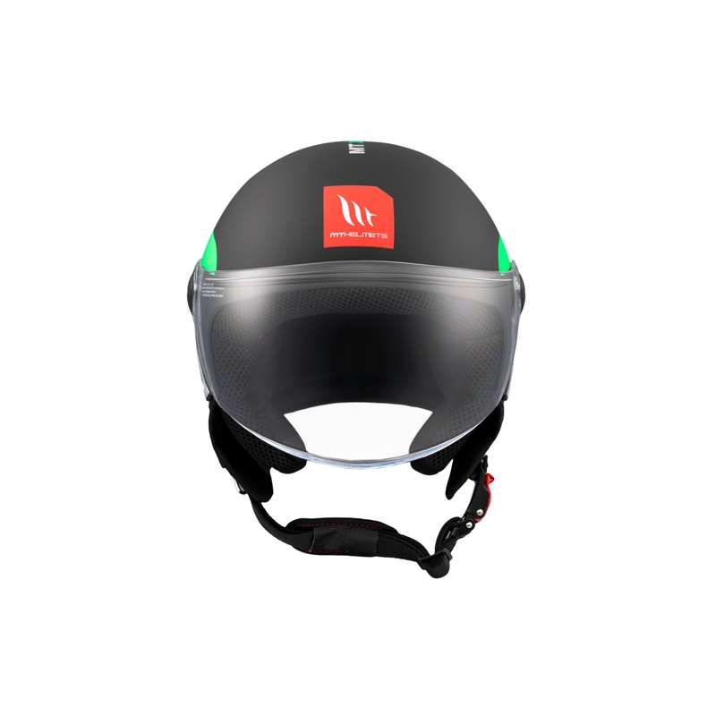 MT STREET INBOARD D6 nyitott motoros sisak matt fekete-zöld