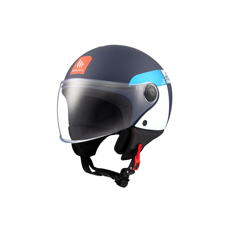 MT STREET INBOARD C7 nyitott motoros sisak matt kék-fehér