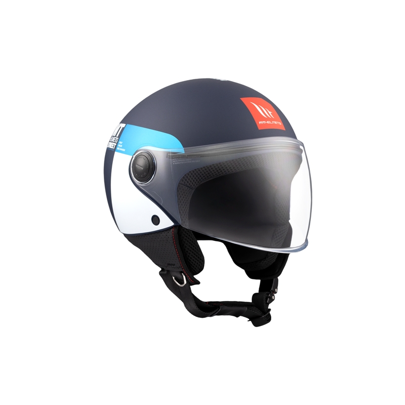MT STREET INBOARD C7 nyitott motoros sisak matt kék-fehér