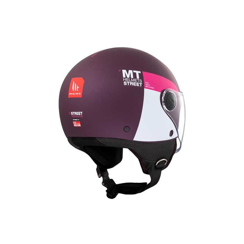 MT STREET INBOARD C8 nyitott motoros sisak matt lila-rózsaszín