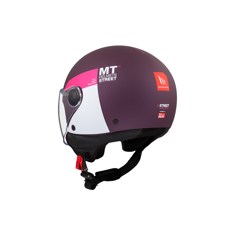 MT STREET INBOARD C8 nyitott motoros sisak matt lila-rózsaszín