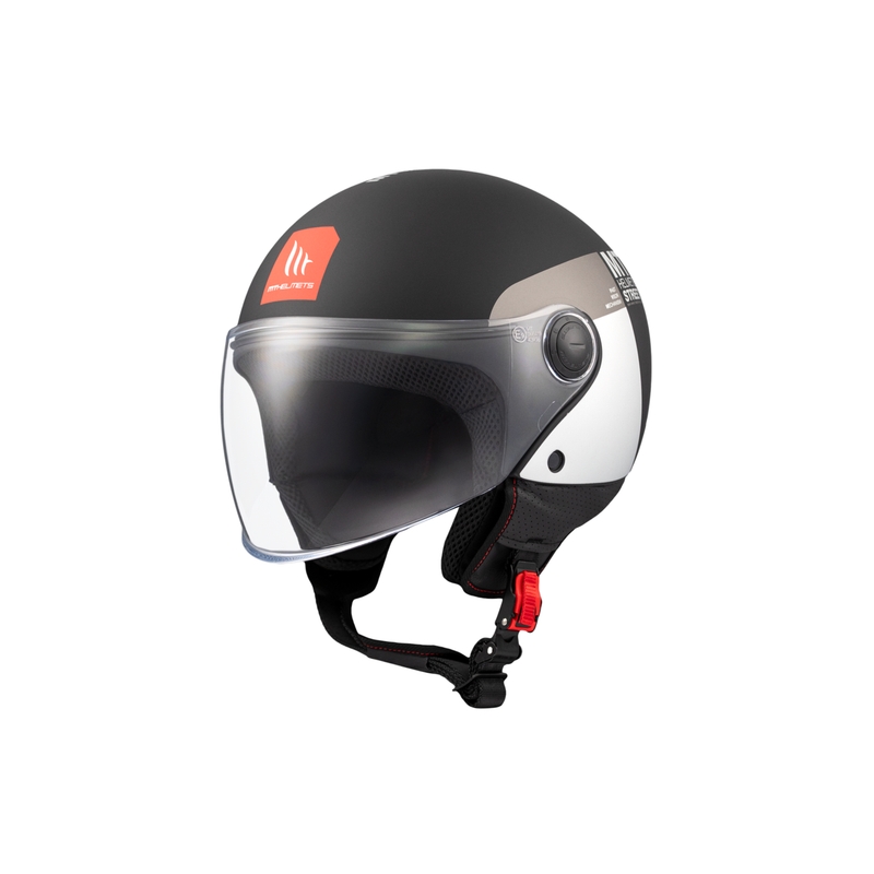 MT STREET INBOARD D2 nyitott motoros sisak matt fekete-fehér