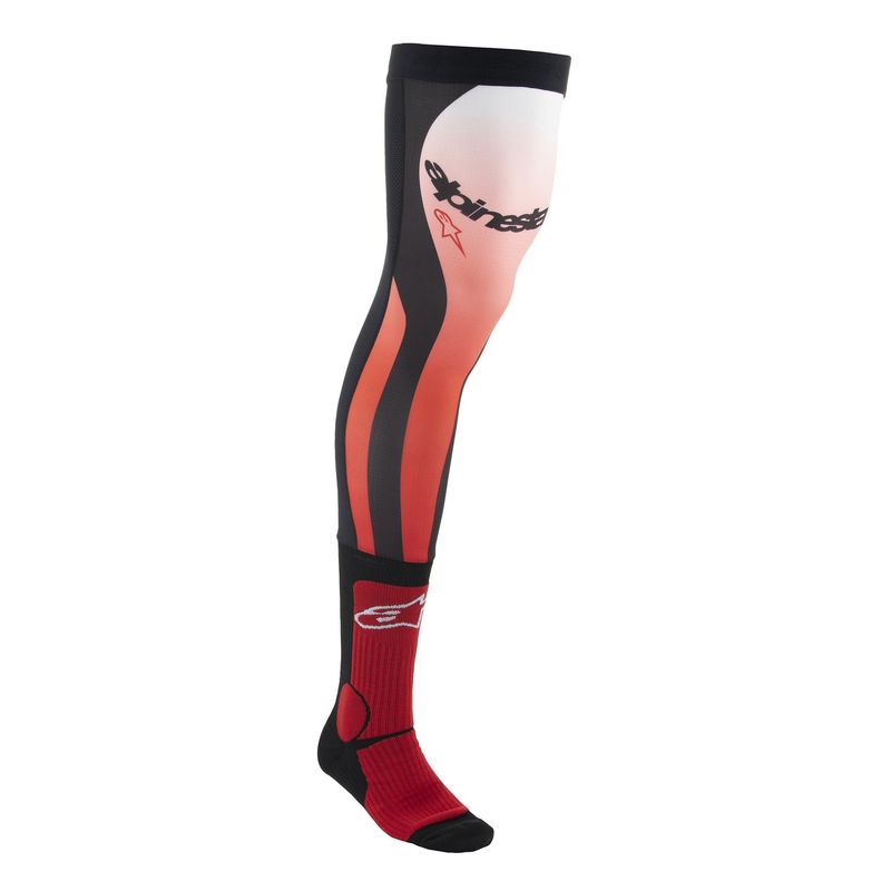 Alpinestars Knee Brace zokni térdmerevítő alá fluo piros-fehér-fekete