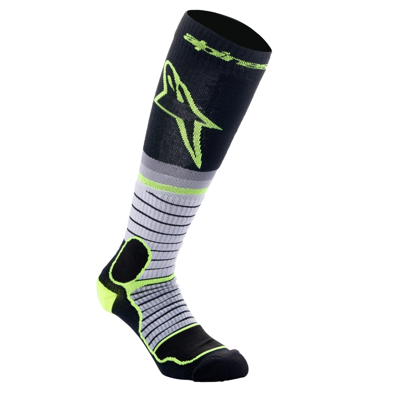 Alpinestars MX PRO zokni fekete-sárga fluo-szürke