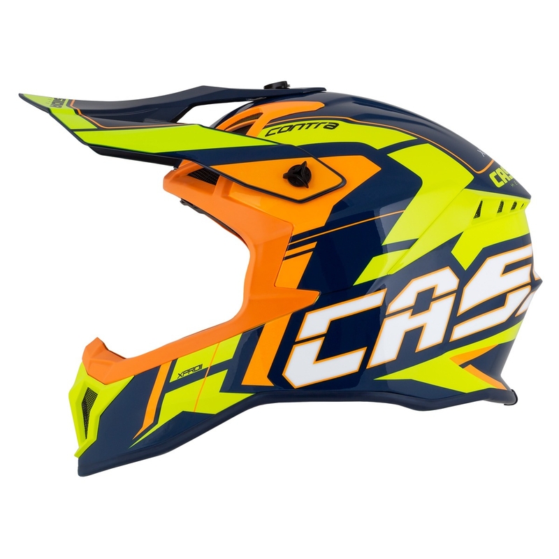 Cassida Cross Pro 2 Contra motokrossz bukósisak fluo sárga-narancssárga-kék