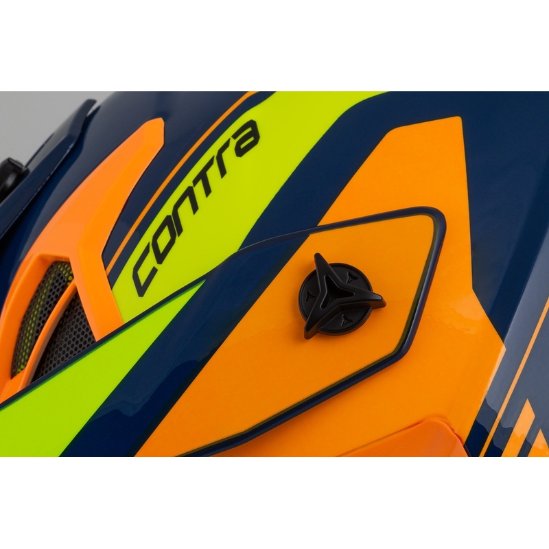 Cassida Cross Pro 2 Contra motokrossz bukósisak fluo sárga-narancssárga-kék