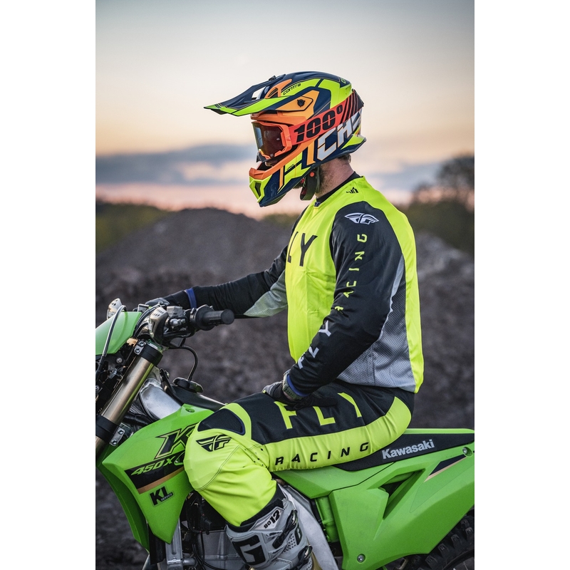 Cassida Cross Pro 2 Contra motokrossz bukósisak fluo sárga-narancssárga-kék
