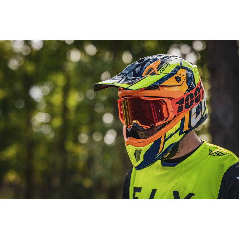 Cassida Cross Pro 2 Contra motokrossz bukósisak fluo sárga-narancssárga-kék
