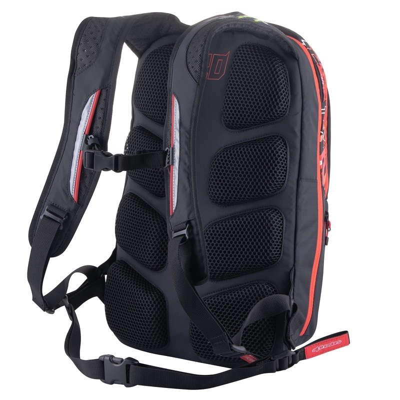 Alpinestars City Hunter Monster FQ20 hátizsák fekete-piros-fehér-zöld