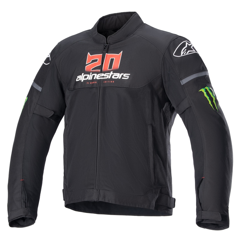 Alpinestars T-SPS Air Monster FQ20 2024 motoros kabát fekete-piros-fehér-zöld