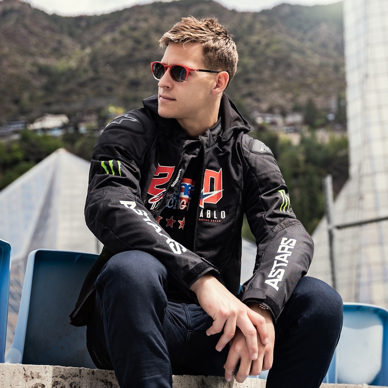 Alpinestars Zaca Air Monster FQ20 motoros kabát fekete-piros-kék-fehér-zöld