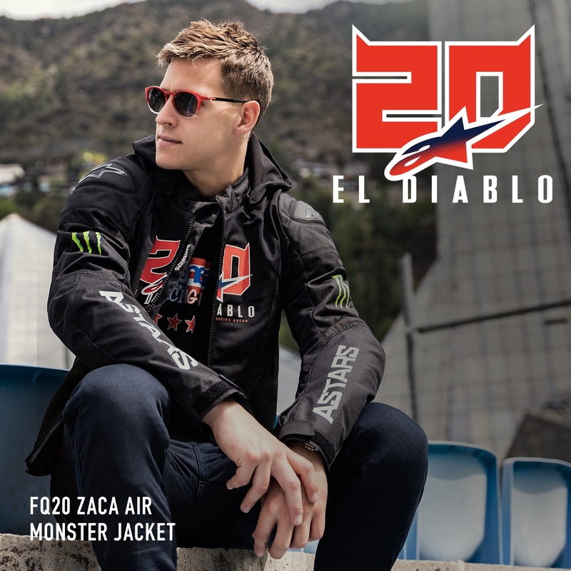 Alpinestars Zaca Air Monster FQ20 motoros kabát fekete-piros-kék-fehér-zöld