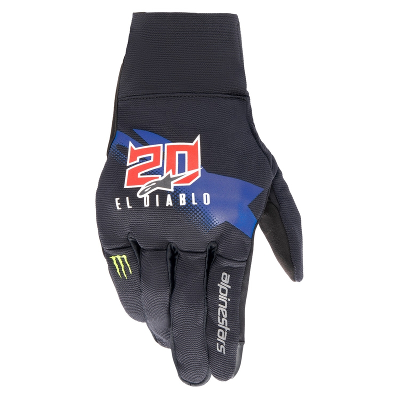Alpinestars Reef Monster FQ20 motoros kesztyű fekete-piros-kék-fehér-zöld