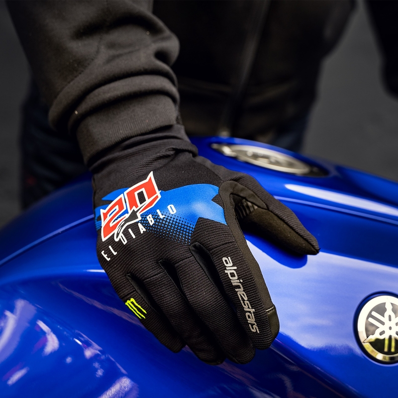 Alpinestars Reef Monster FQ20 motoros kesztyű fekete-piros-kék-fehér-zöld
