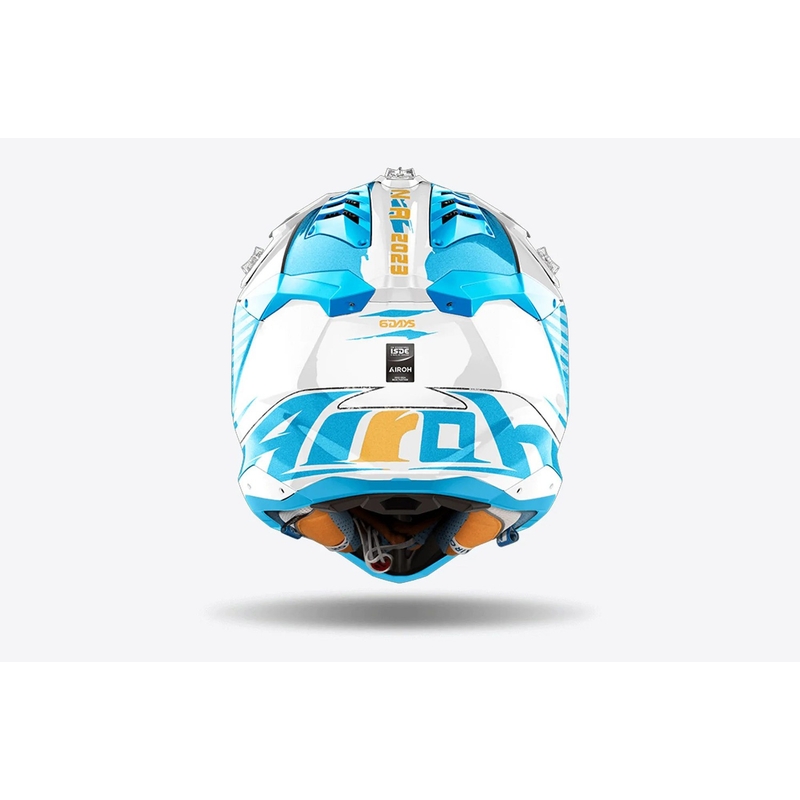 Airoh Aviator 3 Six Days Argentina motokrossz bukósisak fényes kék