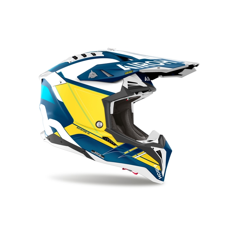 Airoh Aviator 3 Saber motocross sisak matt kék