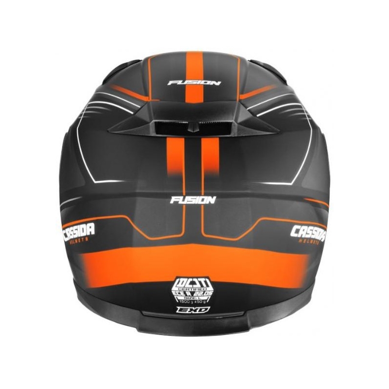Cassida Apex Fusion motoros sisak fekete-narancs-fehér kiárusítás