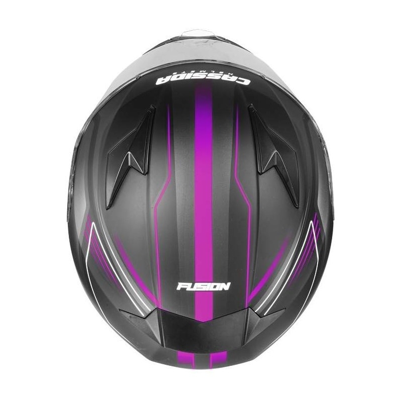 Cassida Apex Fusion motoros sisak fekete-rózsaszín-fehér