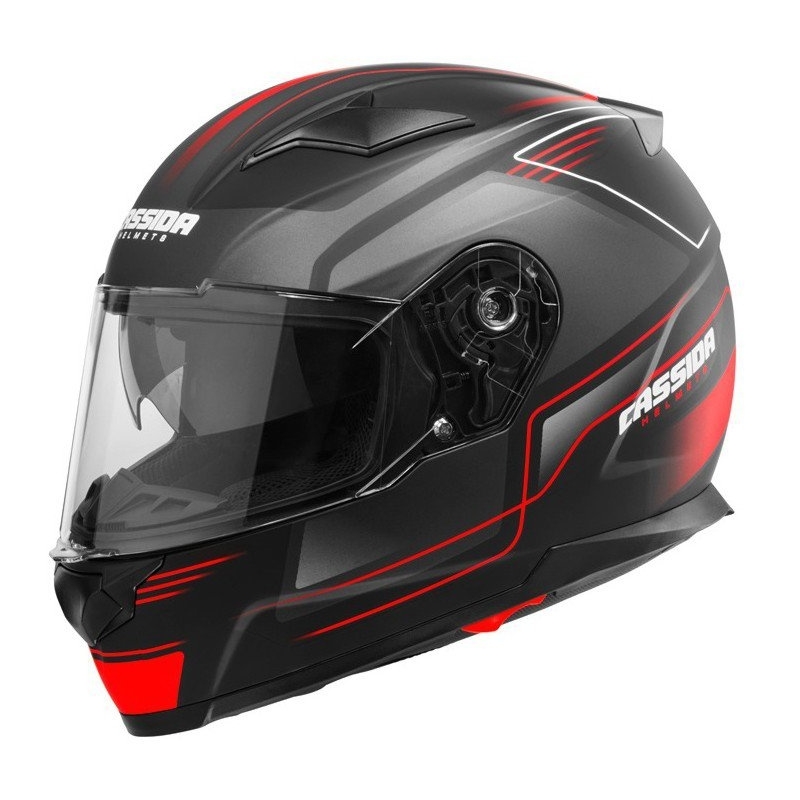 Motoros sisak Cassida Apex Fusion fekete-neon piros kiárusítás