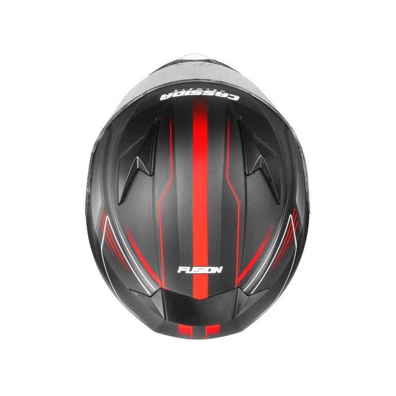 Motoros sisak Cassida Apex Fusion fekete-neon piros kiárusítás