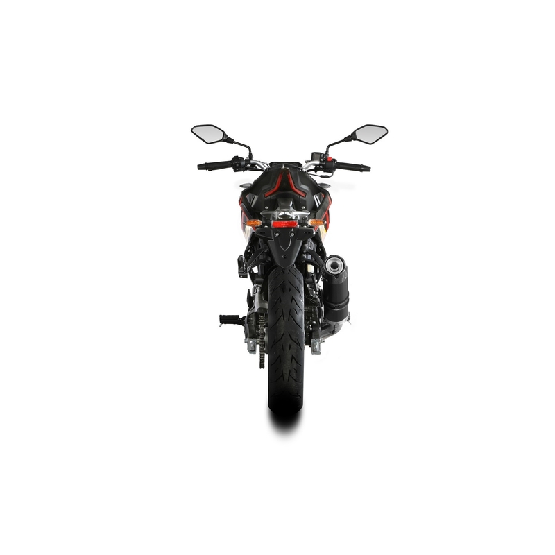 Teljes kipufogó rendszer 1x1 STORM GP Black with carbon cap részére VOGE Brivido 125 R  2023-2024