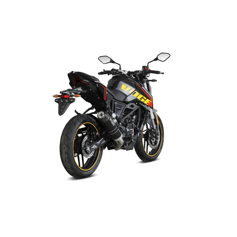 Teljes kipufogó rendszer 1x1 STORM GP Black with carbon cap részére VOGE Brivido 125 R  2023-2024