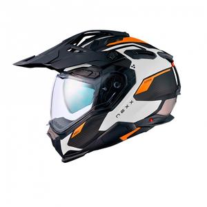 Enduro helma Nexx X.WED3 Keyo bílo-oranžová