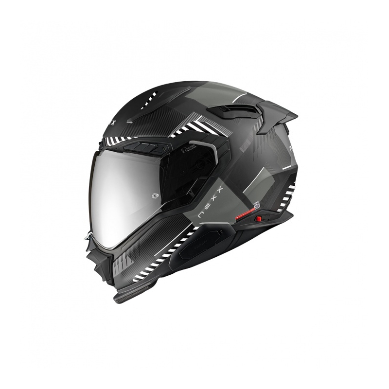 Nexx X.WST3 Fluence zárt motoros bukósisak fekete-ezüst kiárusítás