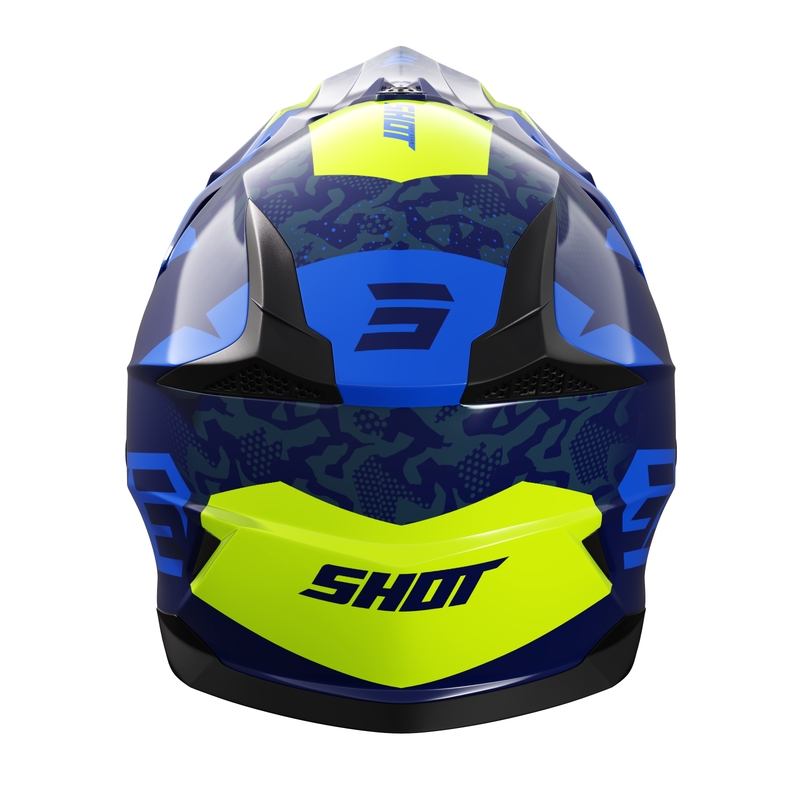 Shot Pulse Airfit gyerek motokrossz sisak fényes kék-fluo sárga kiárusítás