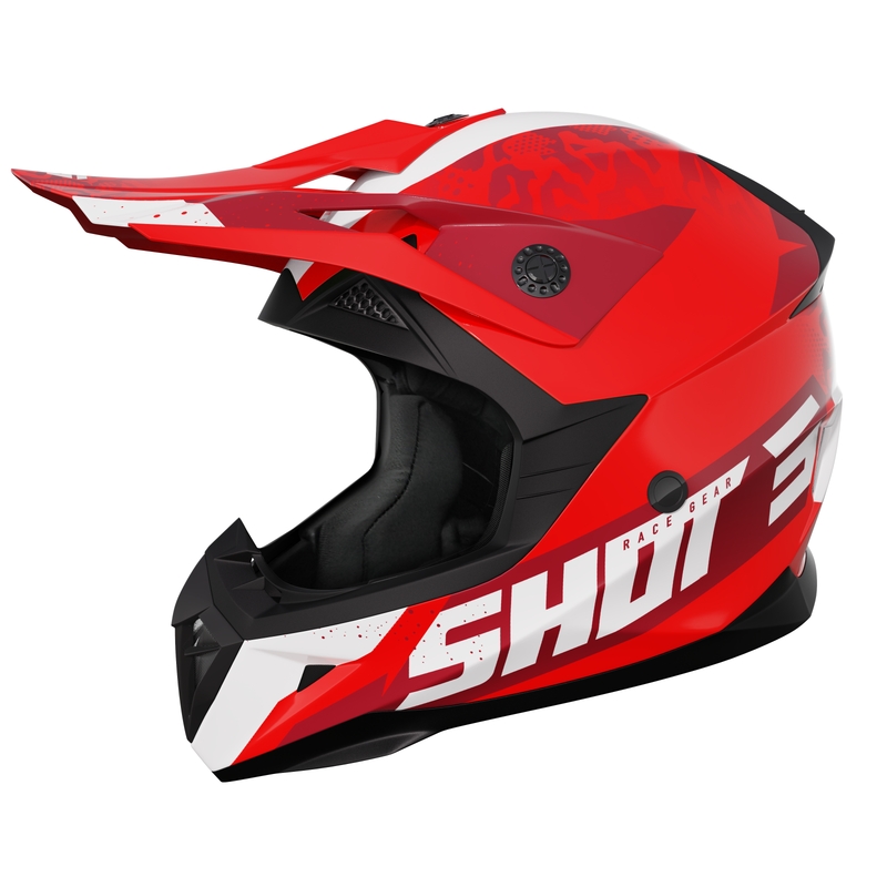Shot Pulse Airfit gyerek motokrossz sisak fényes piros kiárusítás