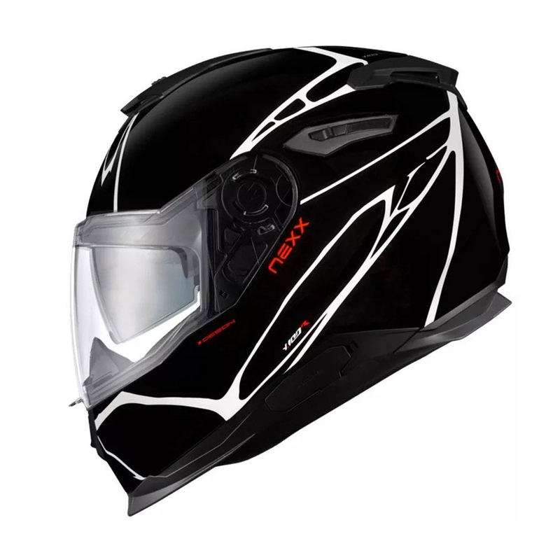 Nexx Y.100 B-SIDE zárt motoros bukósisak fekete-fehér kiárusítás