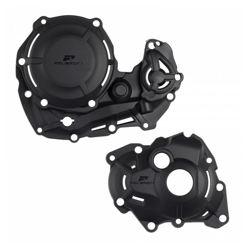 Clutch and ignition cover protector kit POLISPORT fekete