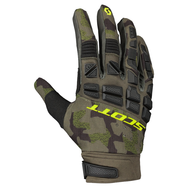 SCOTT X-PLORE PRO motoros kesztyű army-zöld-sárga