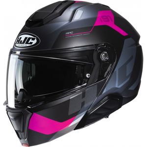 Výklopná helma HJC i91 Carst MC8SF černo-růžová