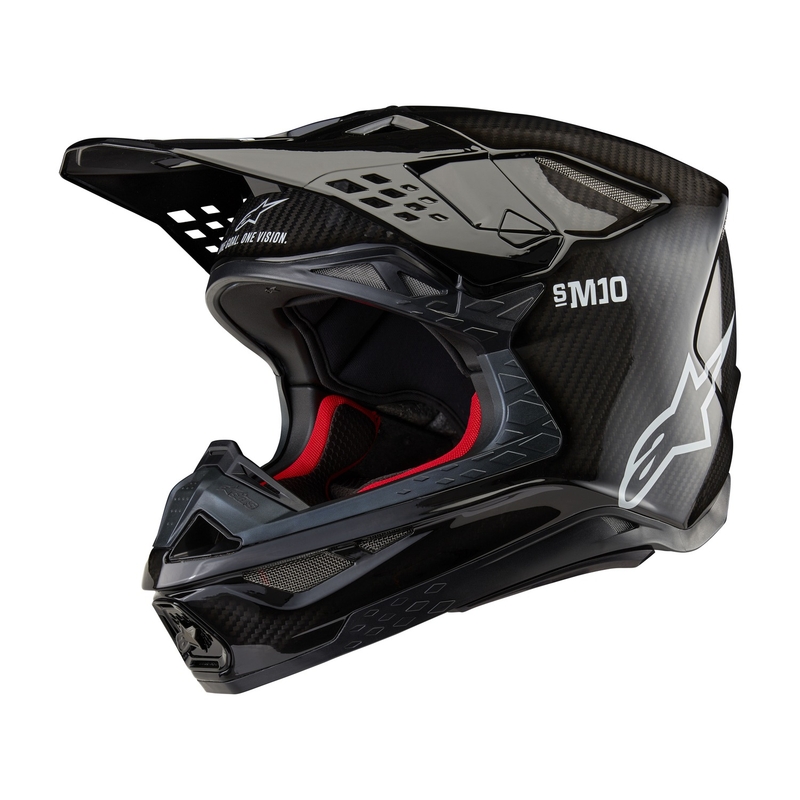 Alpinestars Supertech S-M10 Solid motokrossz bukósisak fényes carbon